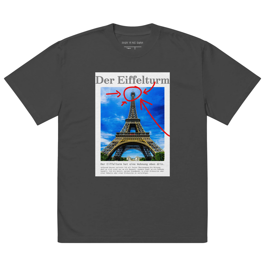 Eiffelturm Klugscheißershirt (oversized)